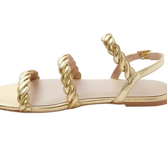 STUART WEITZMAN
Gold Twistie Flat Sandals- Luxury - Picture 2 of 6